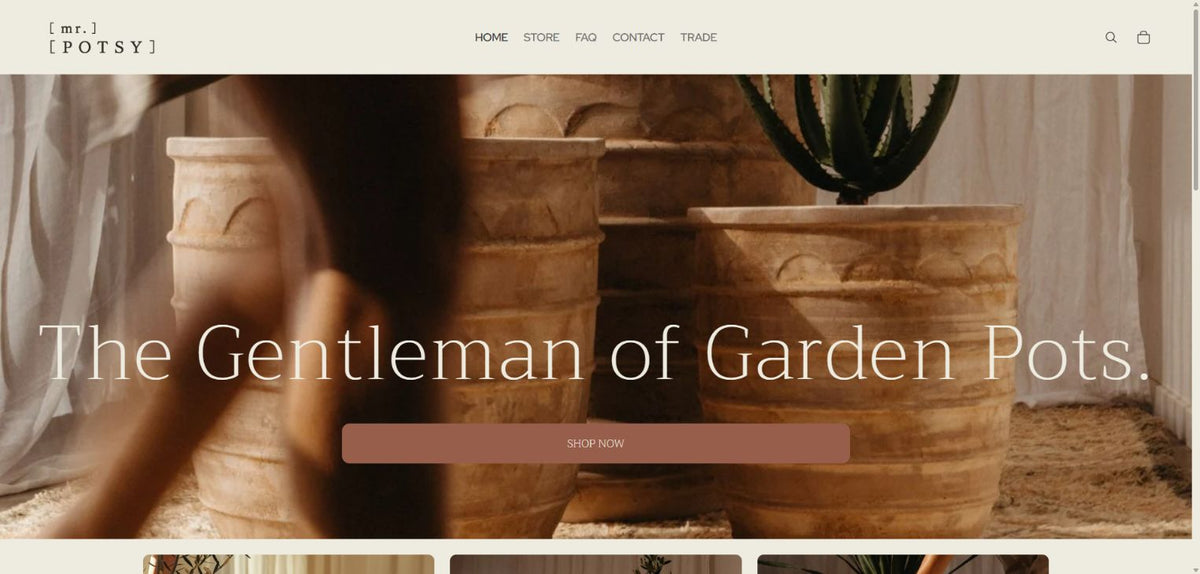 Mr. Potsy website designed and developed by Lost Paradise Creative Studios